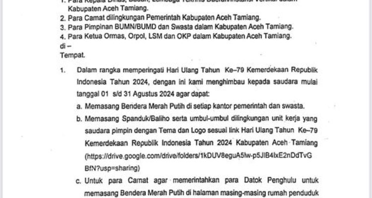 Himbauan Bupati Asra